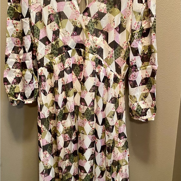 JCrew Lurex Chiffon Lined Dress - Picture 3 of 3